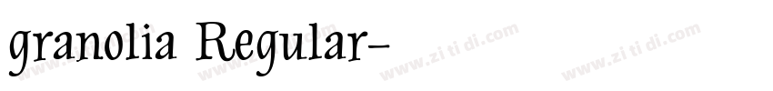 granolia Regular字体转换